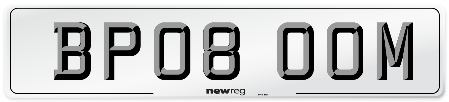 BP08 OOM Number Plate from New Reg